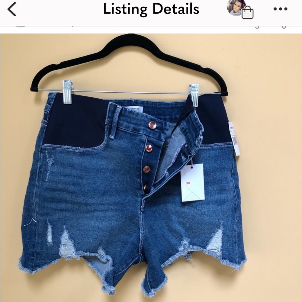 Good American maternity cut-off shorts - Size 8